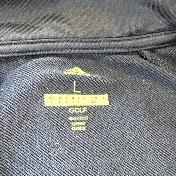 Adidas Golf Dark Blue Half-Zip Top with White Stripes - Picture 6 of 8